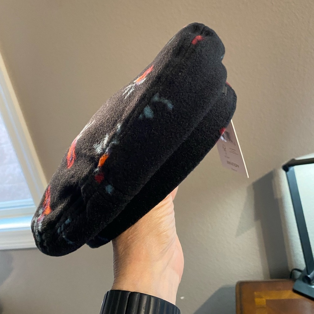 NEW Brixton Black Rose Floral Fiddler Beret